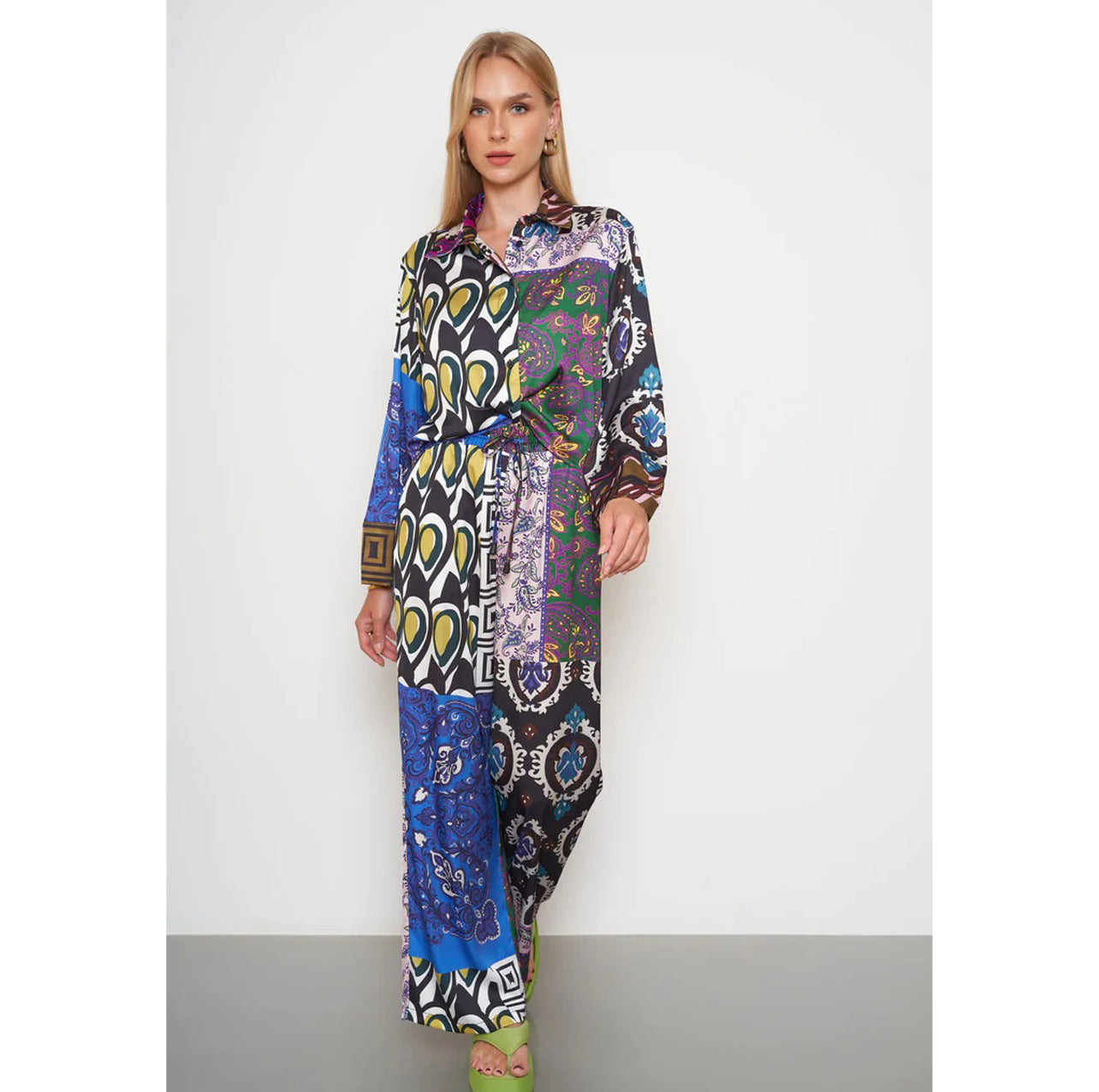 Women Printed Shirt & Pants Co-Ord Set