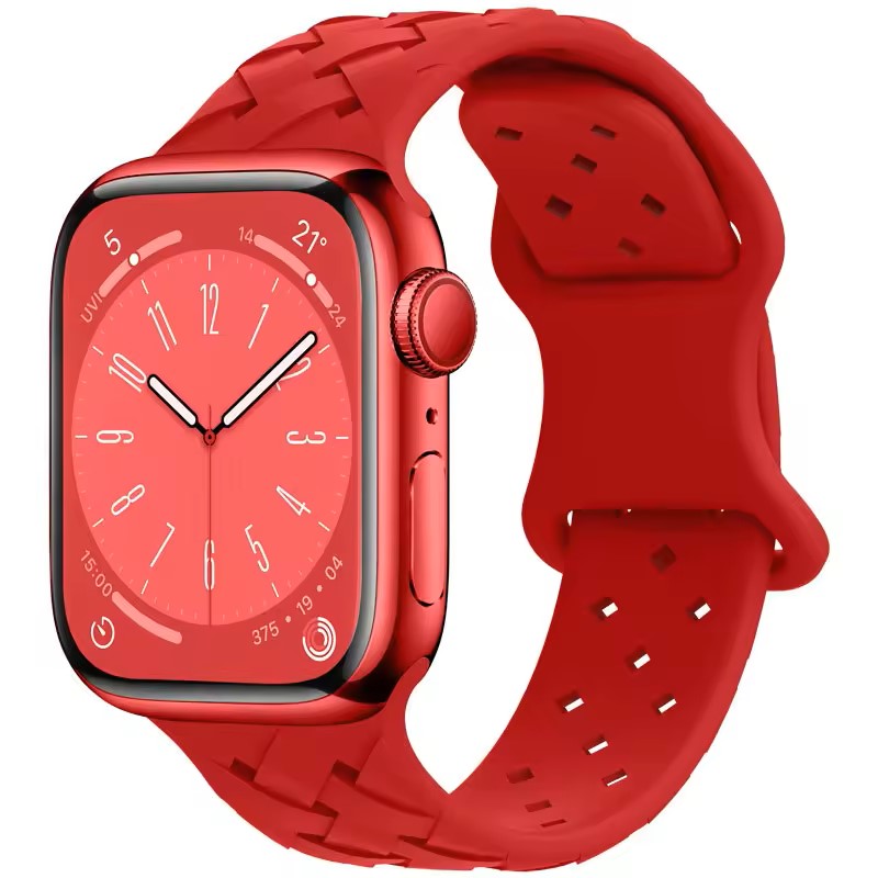 Pure Soft Silicone Wave Sports Watch Strap Compatible with Apple iWatch Smartwatches