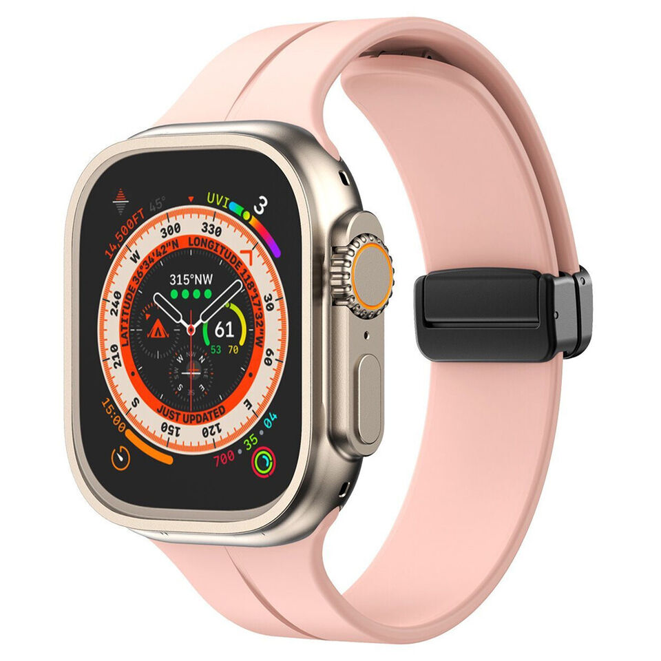 Premium Soft Silicone Watch Strap Compatible with Apple and Android Smartwatches