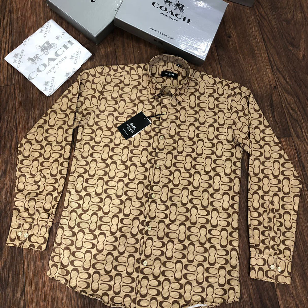 Printed High End Quality Luxury Full Sleeves Shirt for Men