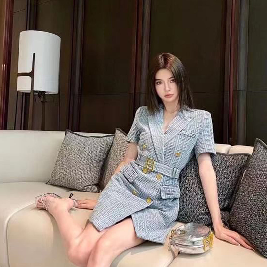 PREMIUM DENIM DRESS FOR WOMEN WITH BELT