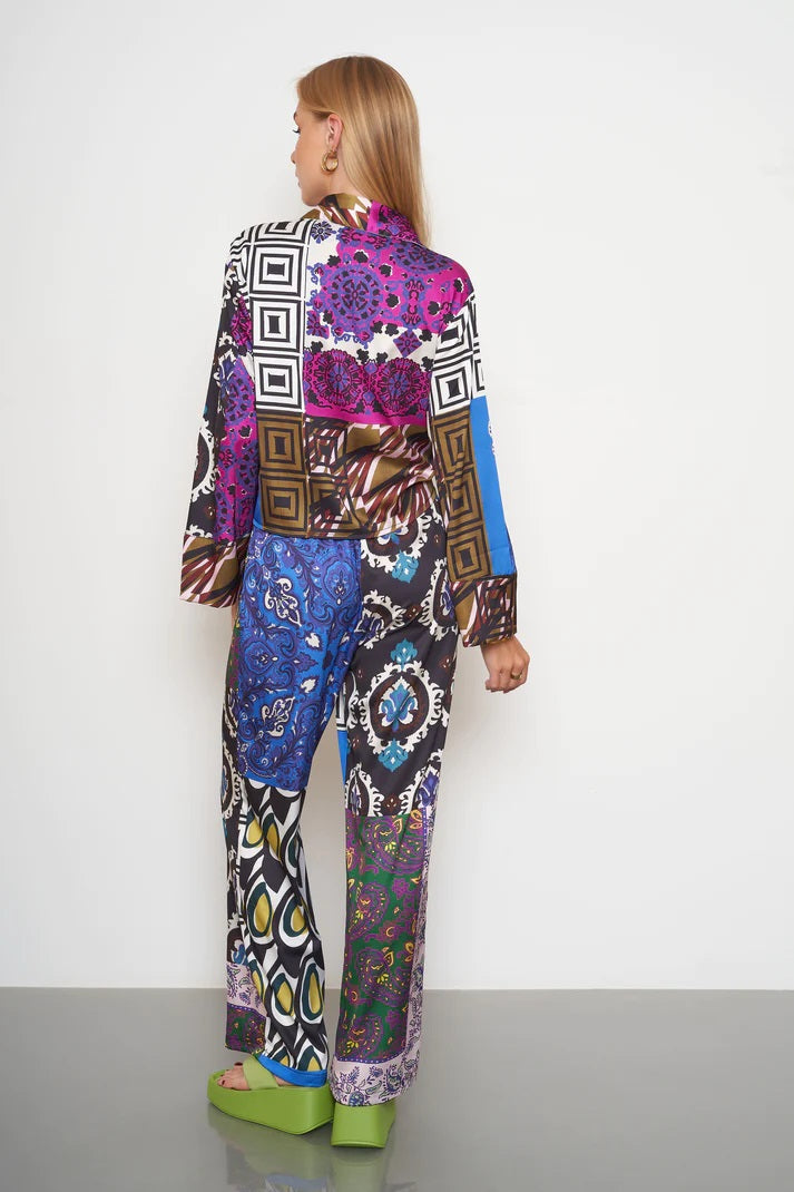 Women Printed Shirt & Pants Co-Ord Set