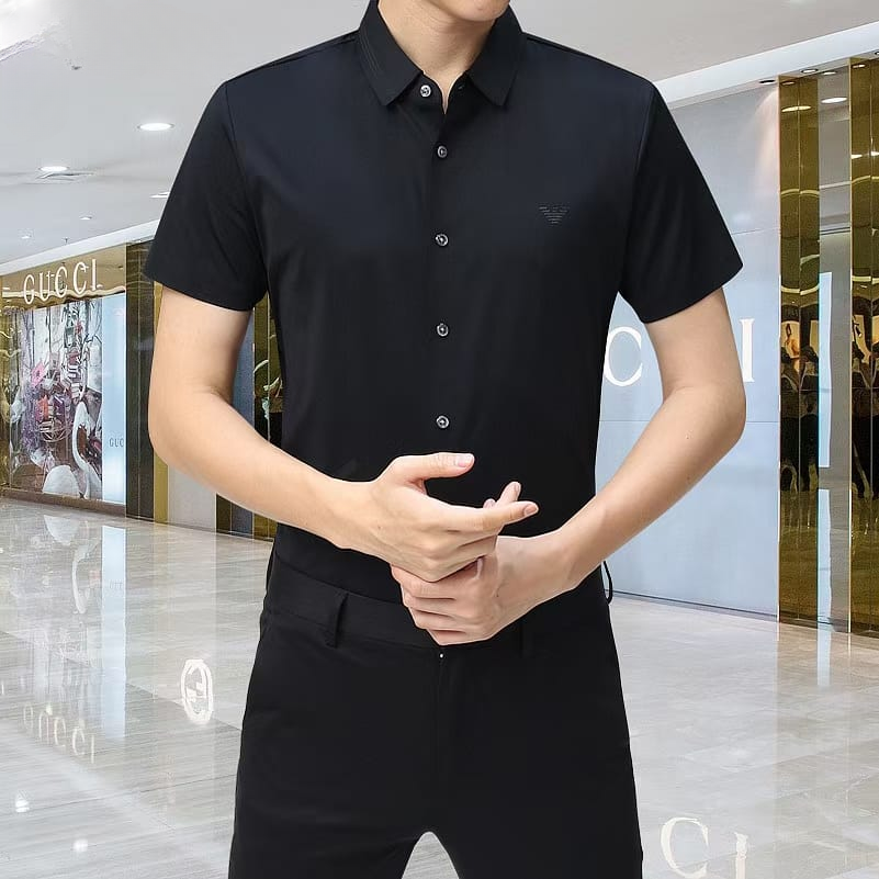 Luxury Solid Pattern Half Sleeves Shirt for Men