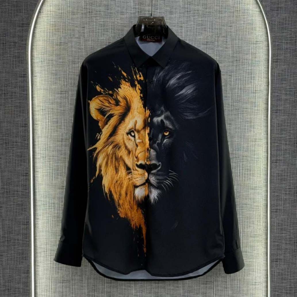TIGER FACE PRINT SHIRT FOR MEN