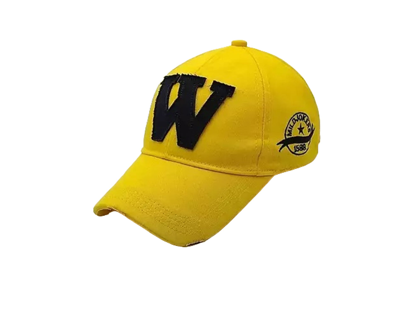 W Embroidery Regular Unisex Cap (Yellow)