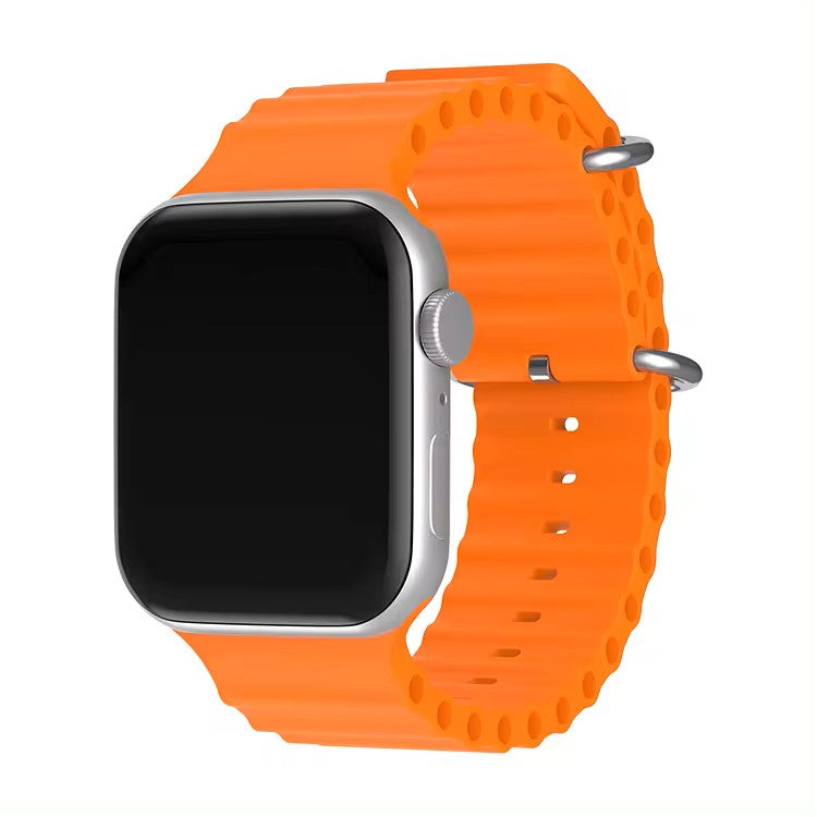 Pure Soft Silicone Wave Sports Watch Strap Compatible with Apple iWatch Smartwatches