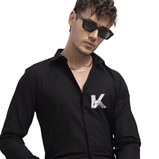Printed Logo Luxury Full Sleeves Shirt for Men