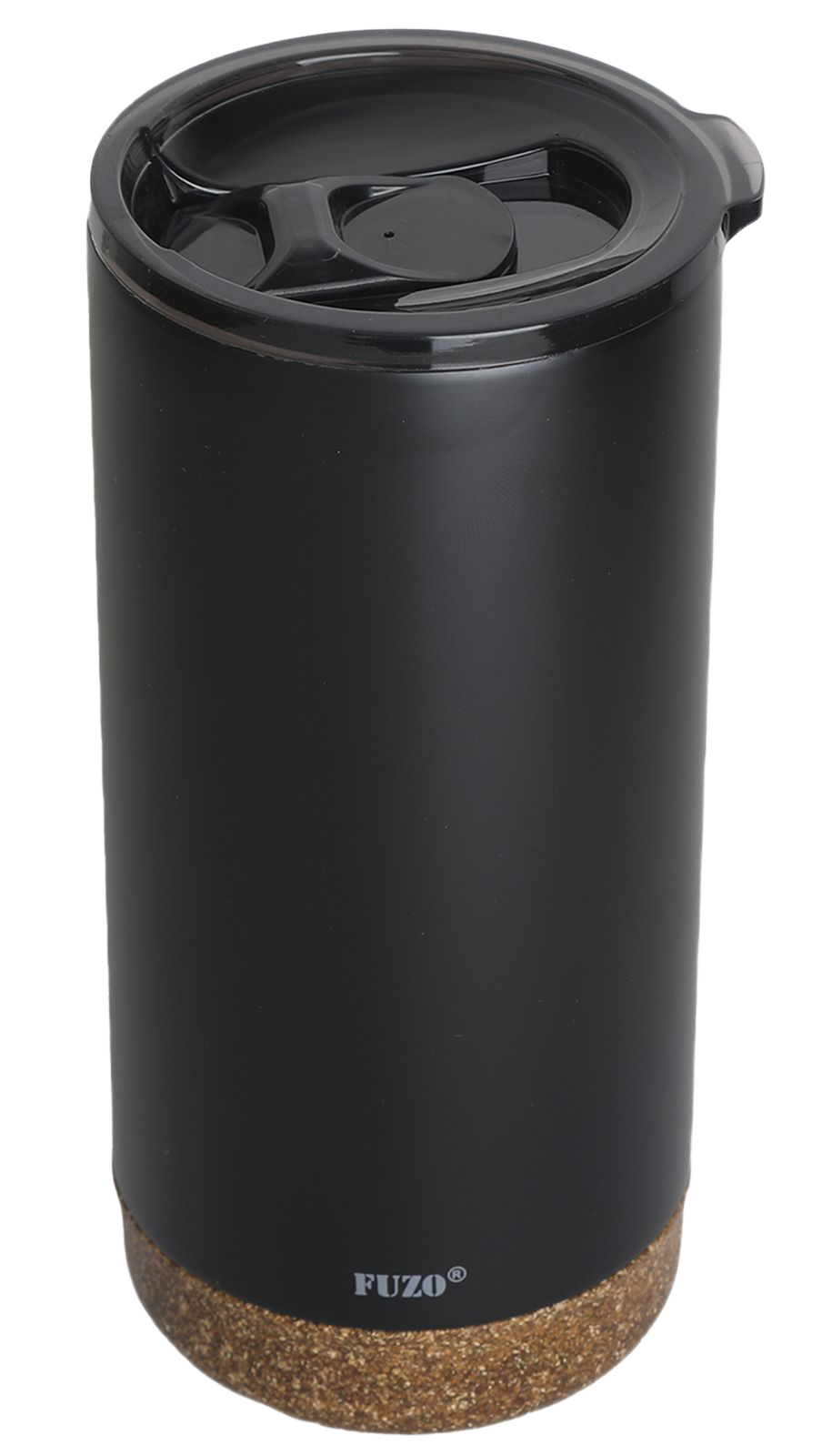Double Wall Stainless Steel Mug with Cork Base (Black)