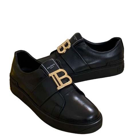 Black B-Court Leather Sneakers