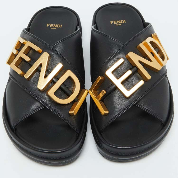 LUXURY INITIALS CROSS SLIPONS FOR WOMEN