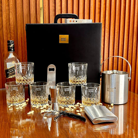 PREMIUM LEATHERETTE WHISKY CASE WITH ICE BOX