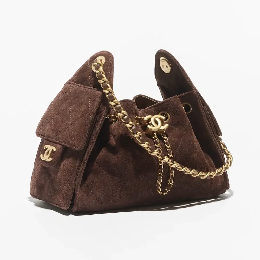 MINI SUEDE CALFSKIN GOLD METAL BUCKLE