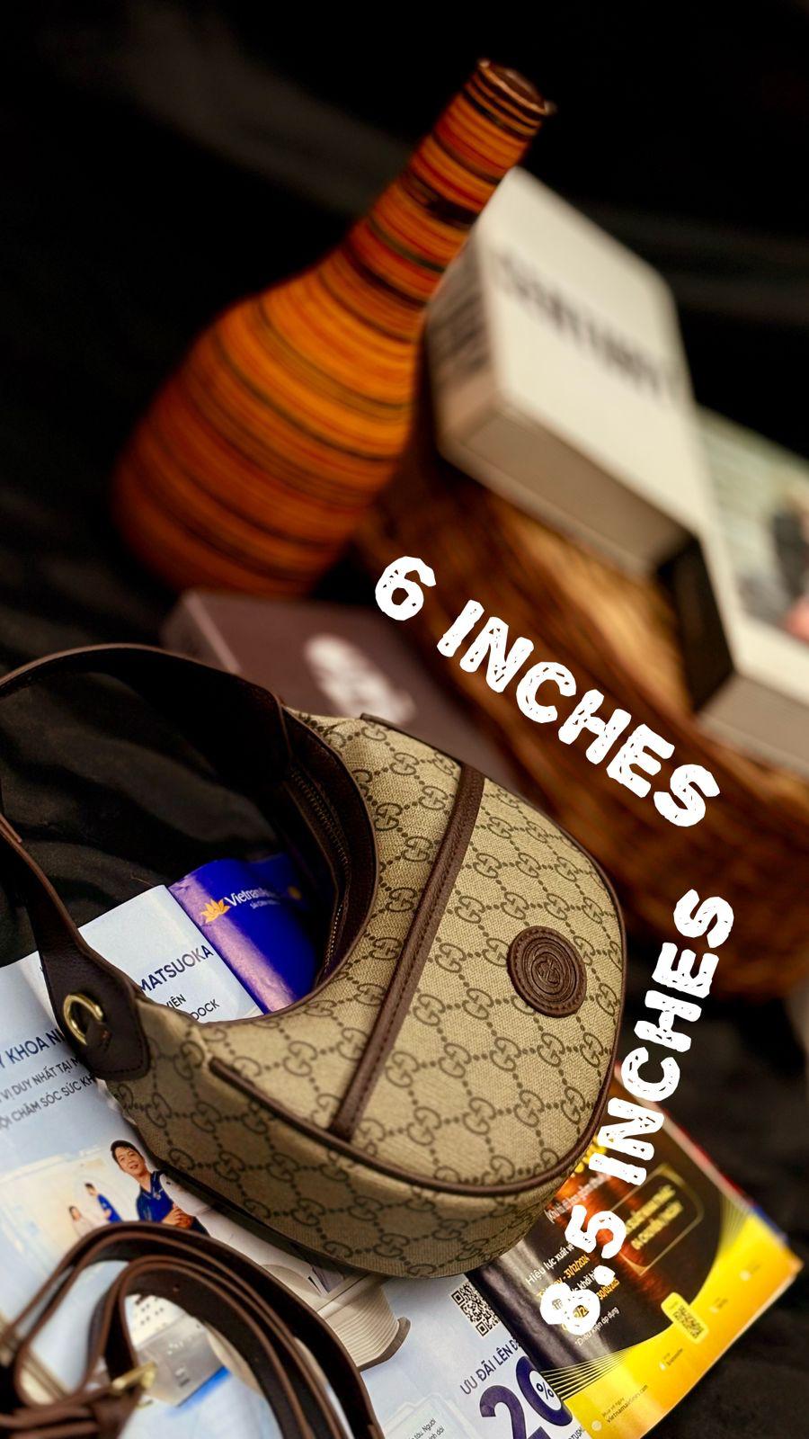 Luxury Marmont Half Moon Matelasse Sling (Brown)