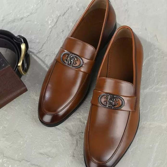 FORMAL BROWN LOAFERS FOR MEN