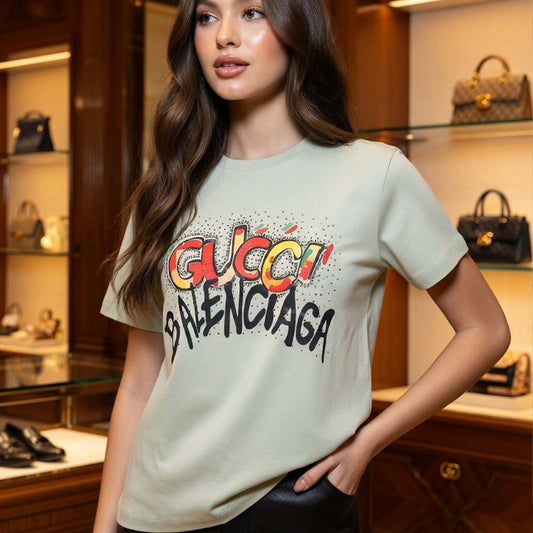 PREMIUM PRINTED TEES FOR WOMEN (GREEN)