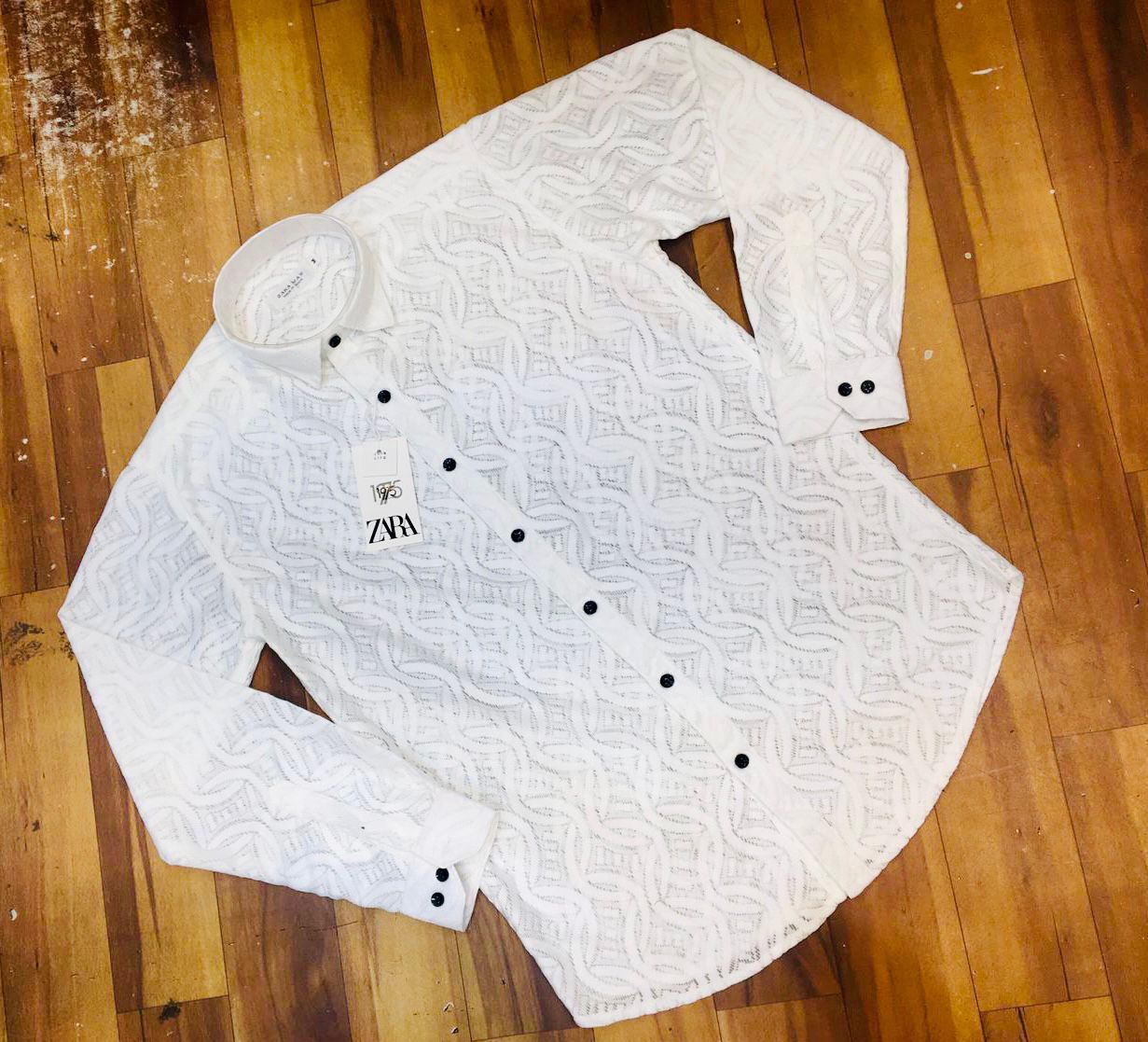 Luxury Crochet Full Sleeves Shirt for Men