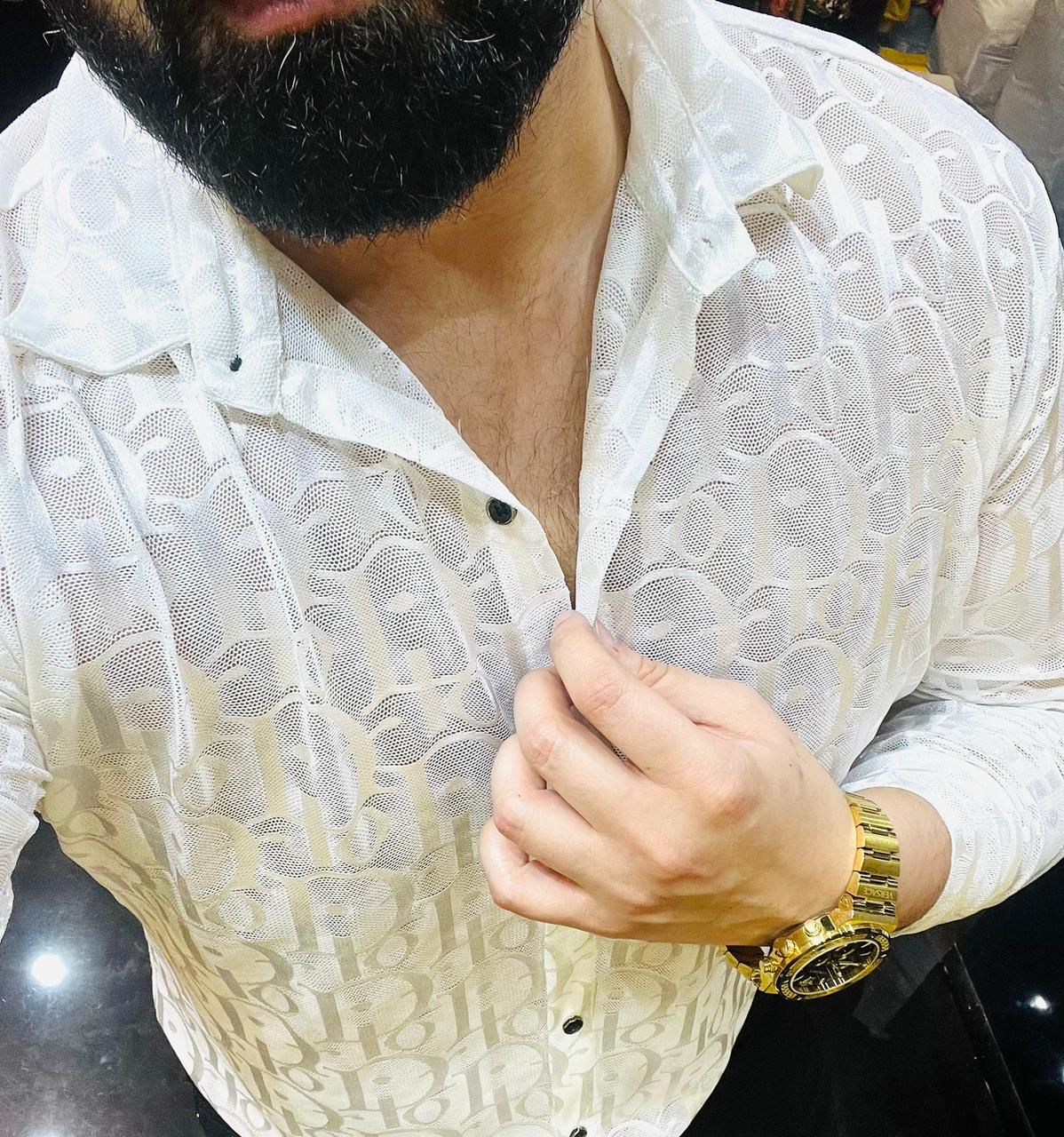 Transparent Luxury High End Quality Full Sleeves Shirt for Men