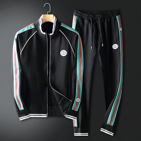 Premium Embroidered Logo Pattern Track-Set