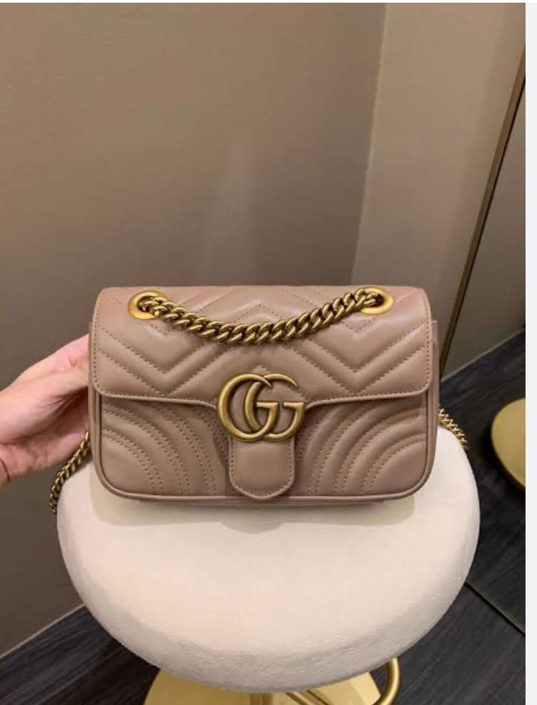 Premium Matelasse Leather Mini GG Marmont Shoulder Bag