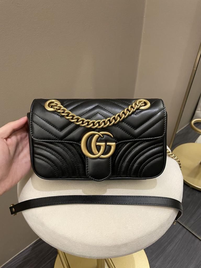 Premium Matelasse Leather Mini GG Marmont Shoulder Bag