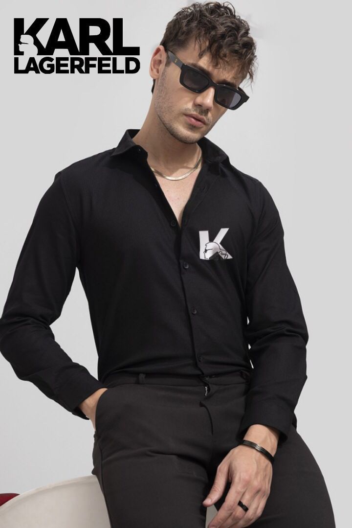 Printed Logo Luxury Full Sleeves Shirt for Men