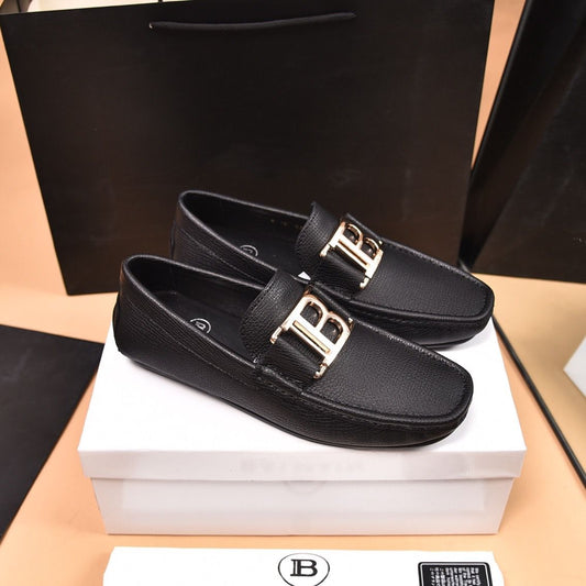 Initial-Logo Hardware Loafers For Men