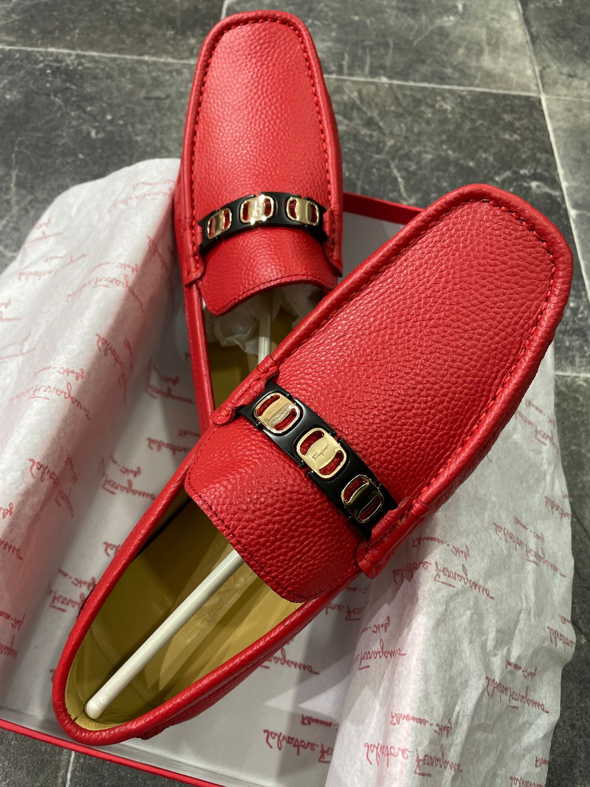 Premium Golden Buckle Loafers For Men