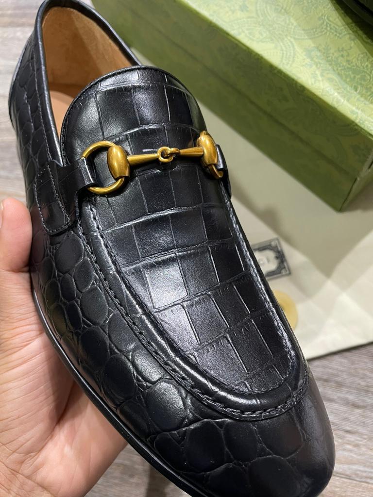 Premium Crocodile Horsebit Leather Loafers For Men