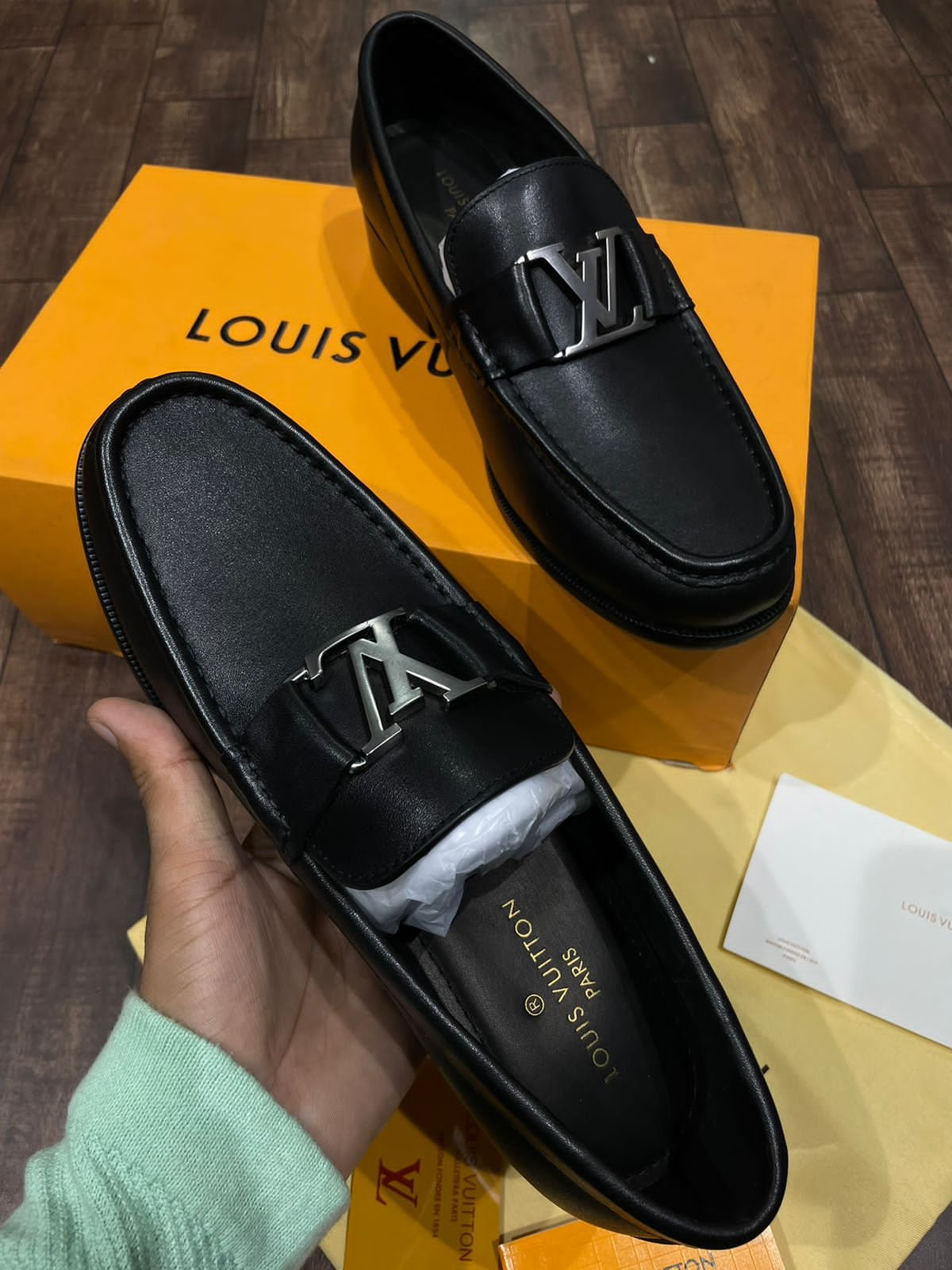 Premium Loafers With Gun Metal Logo For Men