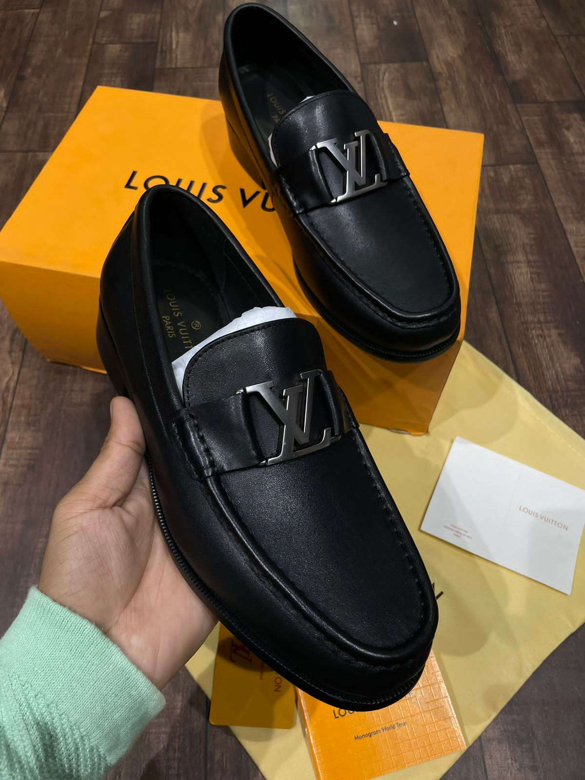 Premium Loafers With Gun Metal Logo For Men