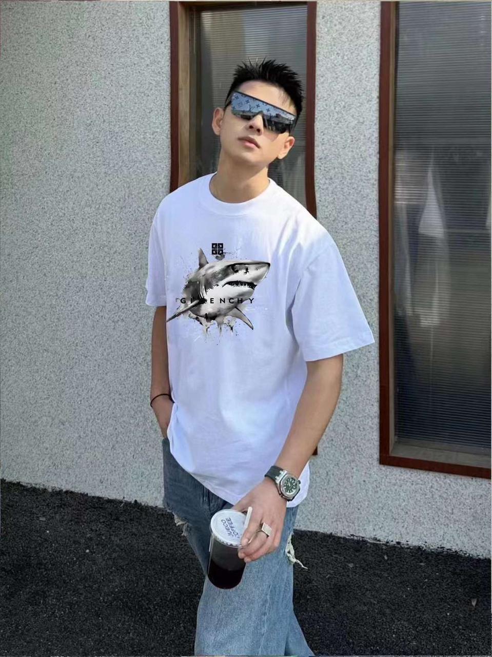 PREMIUM PRINTED DROP SHOULDER TEES(WHITE)