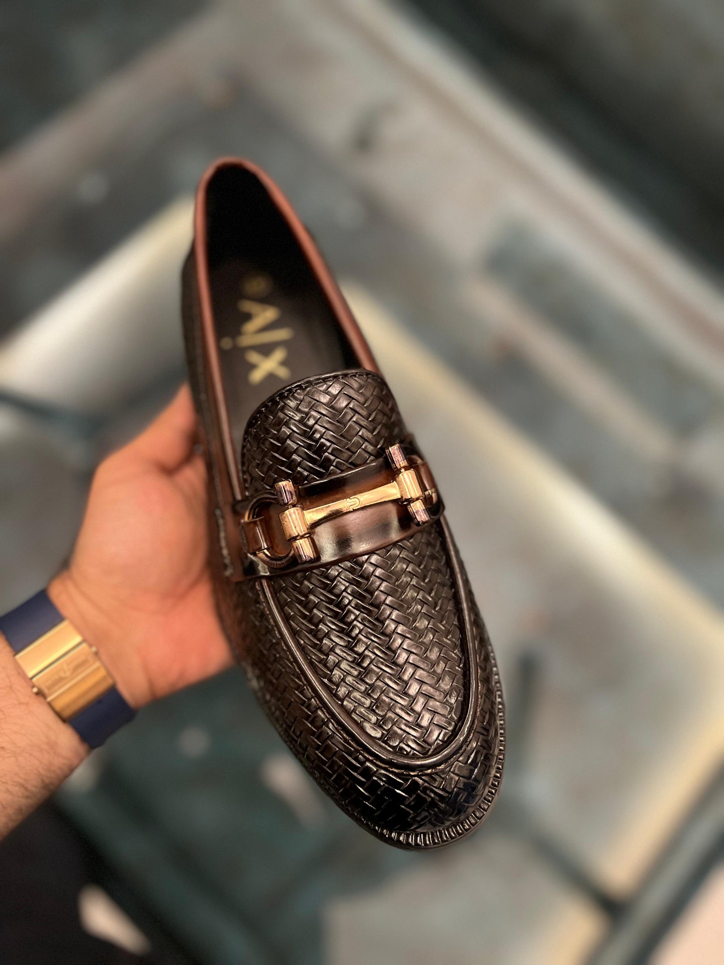 LUXURY NEW WOVEN MOCCASIN LOAFERS
