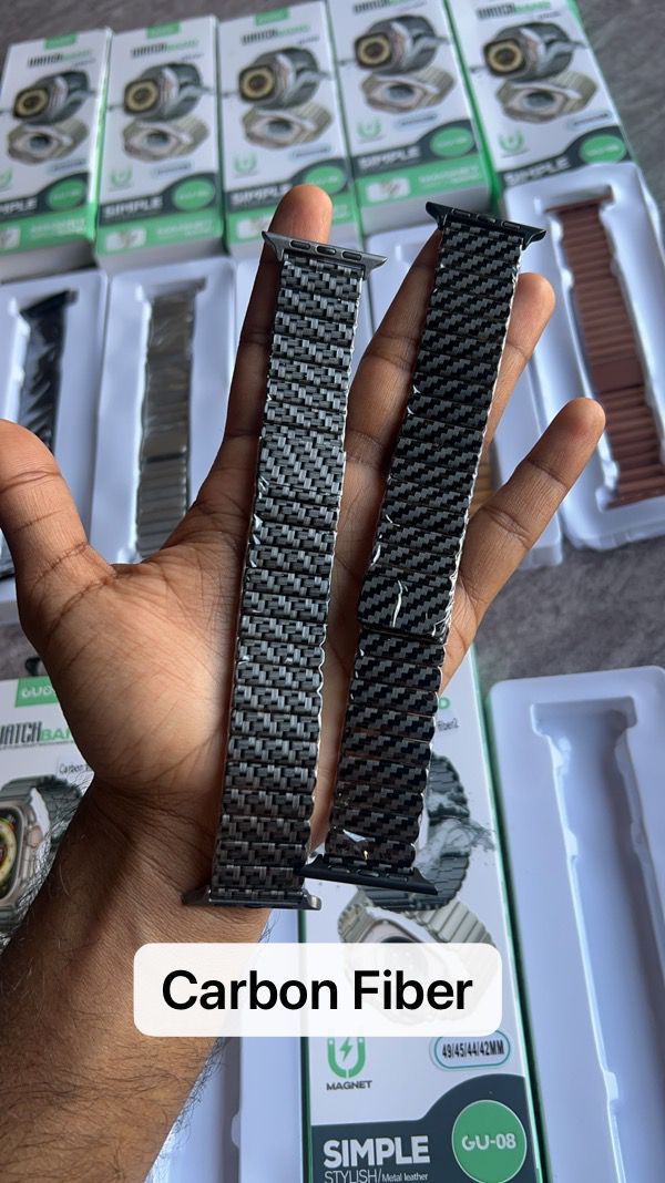 Luxury Sports Carbon Fiber Watch Strap Compatible With Apple iWatch