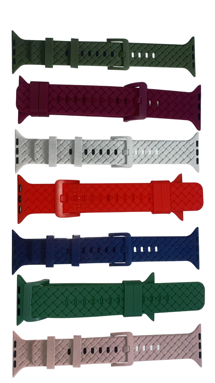 Pure Soft Silicone Wave Sports Watch Strap Compatible with Apple iWatch Smartwatches