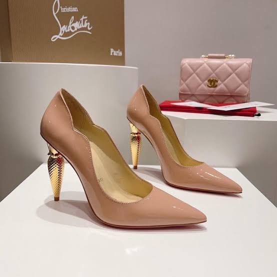 Nude Leather Lipchik 100 High Heel Pumps