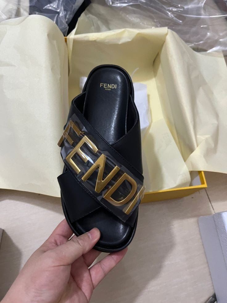 LUXURY INITIALS CROSS SLIPONS FOR WOMEN