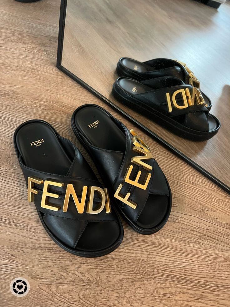 LUXURY INITIALS CROSS SLIPONS FOR WOMEN