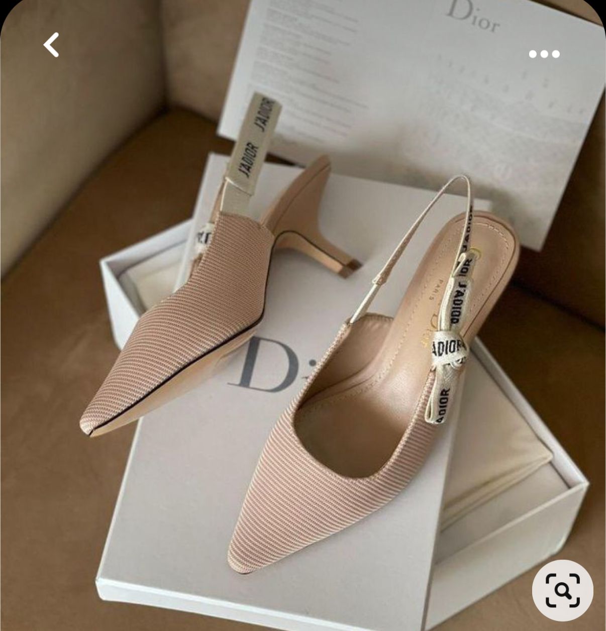 Black Slingback Pump Lining Pattern