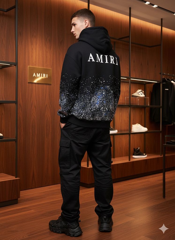 LUXURY PRINT WORK HOODIE FOR MEN