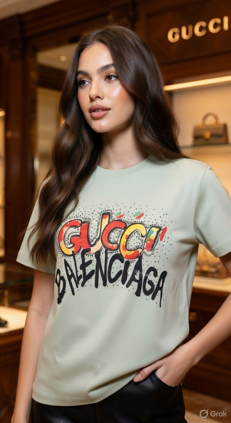 PREMIUM PRINTED TEES FOR WOMEN (GREEN)