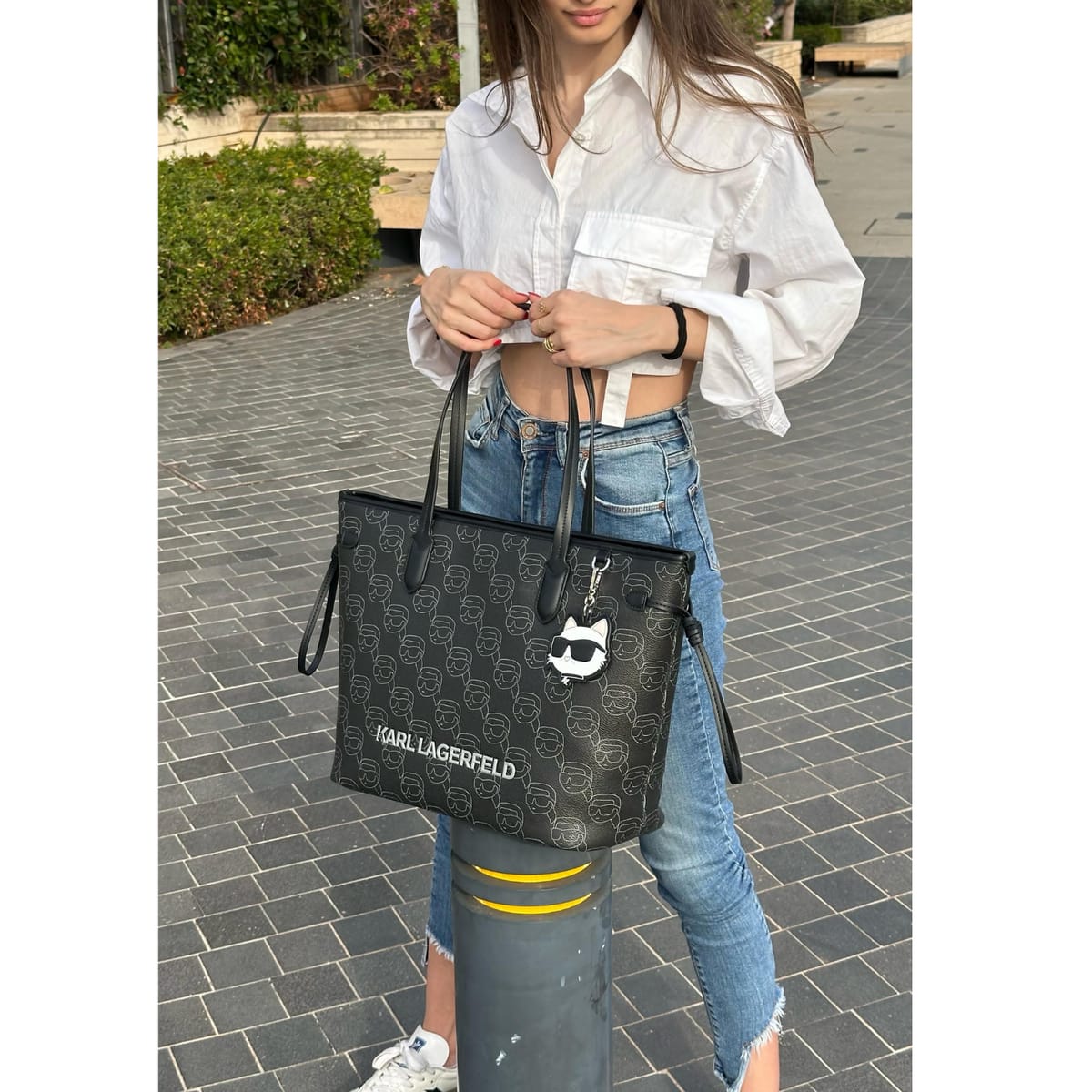 PREMIUM LARGE IKON MONOGRAM TOTE BAG