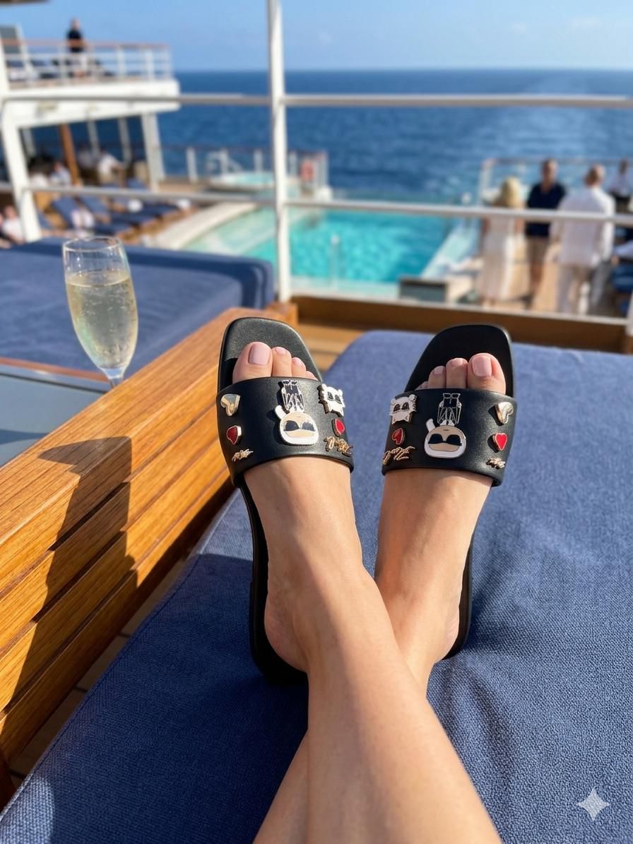 LUXURY K/IKONIK SLIPPERS FOR WOMEN