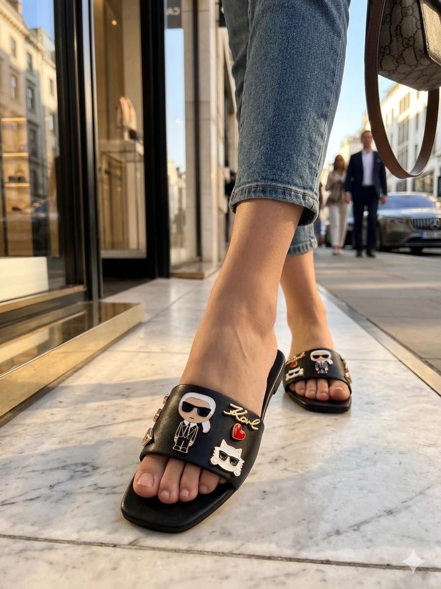 LUXURY K/IKONIK SLIPPERS FOR WOMEN