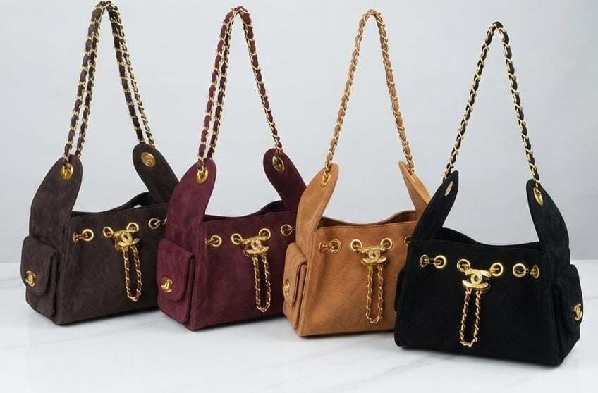 MINI SUEDE CALFSKIN GOLD METAL BUCKLE