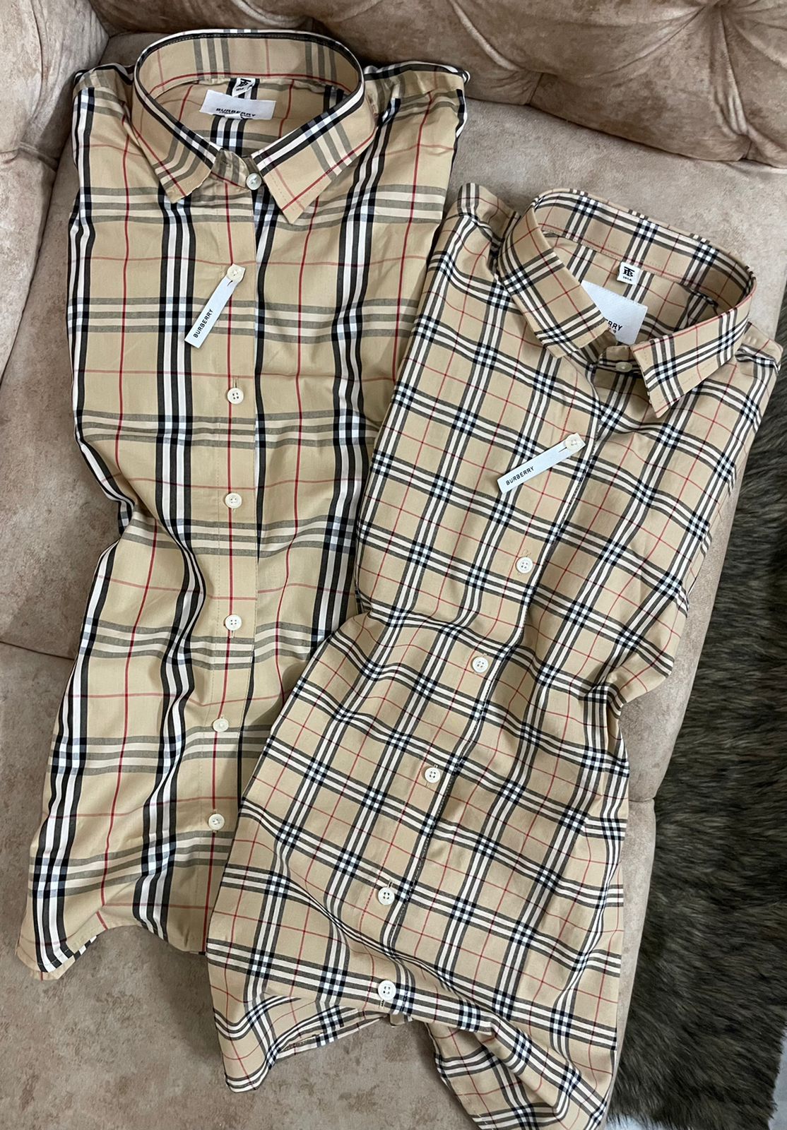 Vintage Check Stretch Shirt for Women