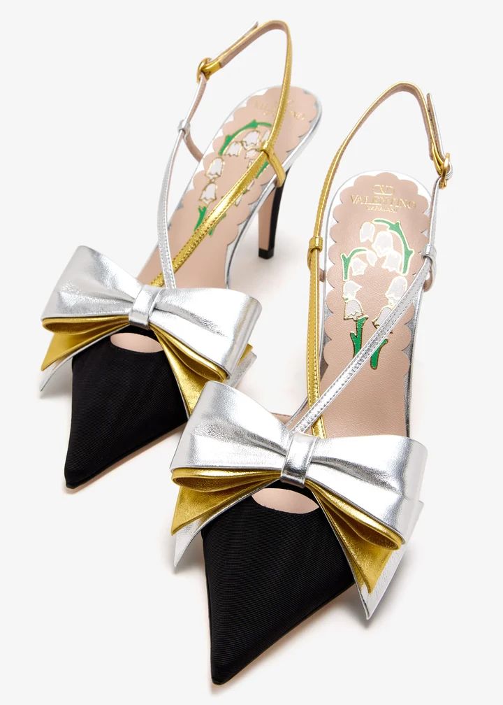 Bowow Two-Tone Metallic Leather Pump For Women