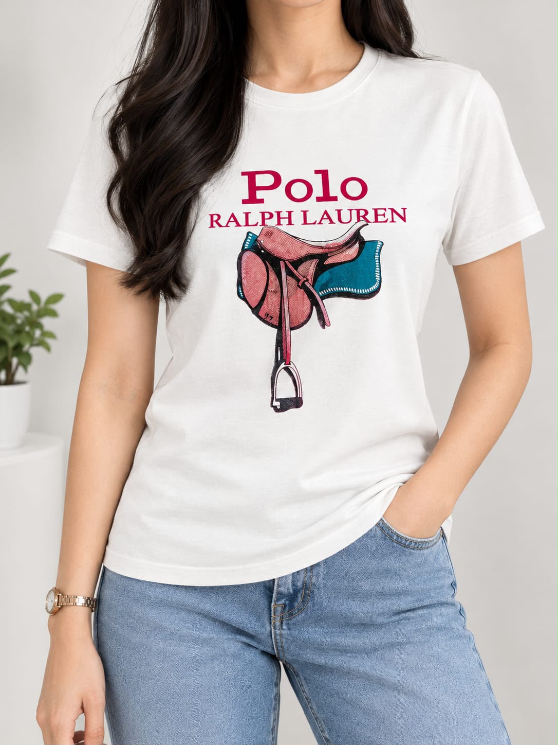 LUXURY ROUND NECK TEES FOR WOMEN