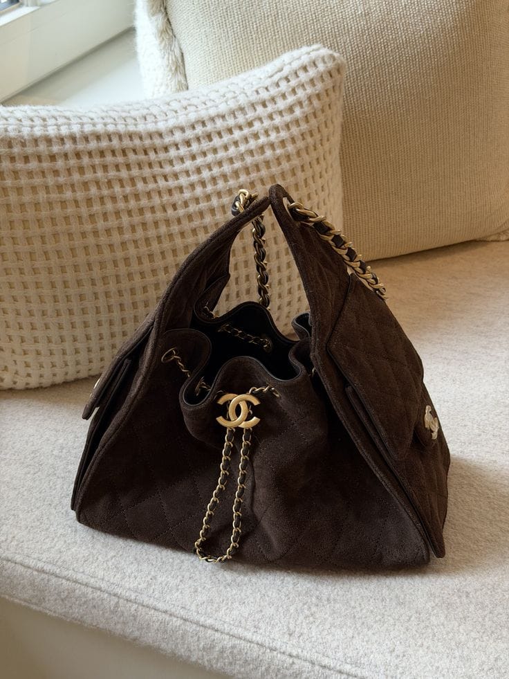 MINI SUEDE CALFSKIN GOLD METAL BUCKLE
