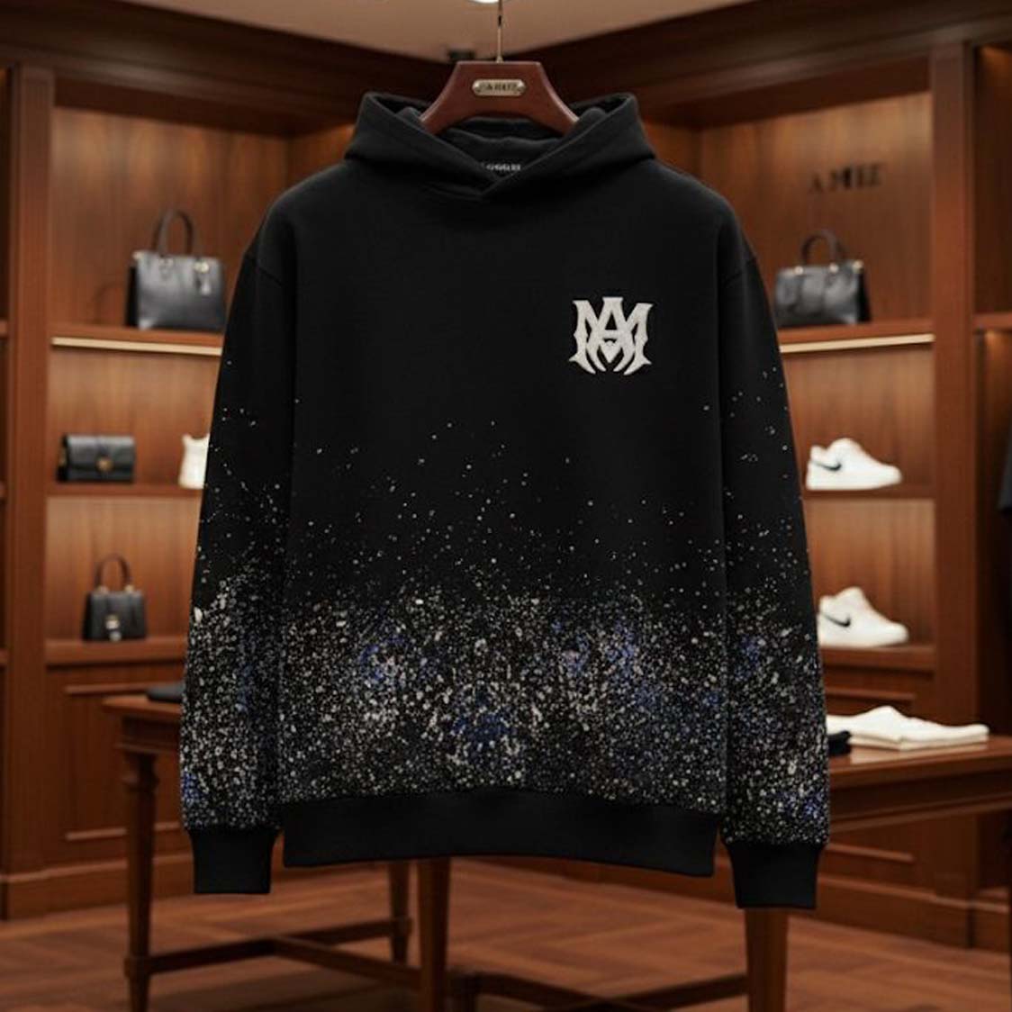 LUXURY PRINT WORK HOODIE FOR MEN