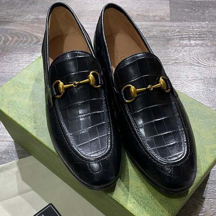 Premium Crocodile Horsebit Leather Loafers For Men